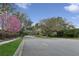 Street view with well-manicured landscaping and beautiful blooming trees at 2582 Greenwillow Dr, Orlando, FL 32825