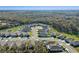 Expansive aerial shot showcases a modern residential development surrounded by lush green landscapes at 5315 Meadow Song Dr, Okahumpka, FL 34762