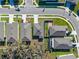 This aerial view displays the home's layout, surrounding yard space, and neighborhood features at 5315 Meadow Song Dr, Okahumpka, FL 34762