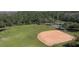 Aerial view of a community park featuring baseball and soccer fields at 14218 Squirrel Run, Orlando, FL 32828