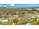 Community aerial shot featuring homes with lush surroundings and glimpses of a scenic lake at 1612 Idaho Ave, Belle Isle, FL 32809