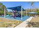 Community playground with covered play structures and shade from the sun at 2368 Buckingham Run Ct, Orlando, FL 32828