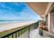 Balcony with seating overlooking the beach and the ocean at 4651 S Atlantic Ave # 2030, Ponce Inlet, FL 32127