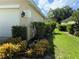 Well-maintained lawn and landscape with bushes and blooming plants by the side of the house at 536 Dunoon St, Ocoee, FL 34761