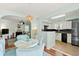 Charming dining room adjacent to the living room and kitchen for easy entertaining at 7 Clarendon Ct, Daytona Beach, FL 32118