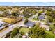 Aerial view of a single-Gathering home with a fenced backyard and nearby street in a neighborhood with lots of greenery at 864 Naples Dr, Orlando, FL 32804