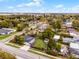 An aerial view of a single Gathering home featuring a fenced-in yard and mature trees in a quiet residential neighborhood at 864 Naples Dr, Orlando, FL 32804