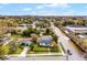 Charming home with a well-maintained lawn, fenced yard, and city views in the distance at 864 Naples Dr, Orlando, FL 32804