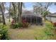 The backyard features a screened lanai, mature trees, and vibrant landscaping, offering privacy and natural beauty at 892 Cool Springs Cir, Ocoee, FL 34761