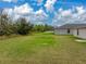 Expansive backyard featuring a lush lawn, offering ample space for outdoor activities and relaxation at 1385 Evergreen Park Cir, Lakeland, FL 33813