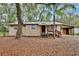 Charming tan home featuring a front yard covered in leaves and a covered carport at 14226 Nell Dr, Orlando, FL 32832