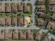 Overhead view of a house with a pool and yard in a community setting at 4068 Stone Creek Loop, Lake Wales, FL 33859