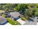Aerial view of a well-maintained home with a pool and mature trees at 116 Cambridge Dr, Longwood, FL 32779