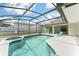 A sparkling screened in pool with a spa, lanai, and backyard is the perfect place to enjoy the Florida lifestyle at 16224 Magnolia Hill St, Clermont, FL 34714