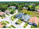Aerial image showcasing the home's location within a neighborhood close to a greenbelt at 239 Bronze Leaf Ct, Apopka, FL 32703