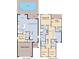 Detailed floor plan showcasing the layout of the home's two floors, highlighting room placements at 2486 Dubai St, Kissimmee, FL 34747