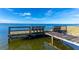 Picturesque dock featuring benches for relaxing and enjoying the serene waterfront view at 3111 Indian Trl, Eustis, FL 32726