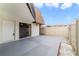 View of a spacious backyard patio with white privacy fence at 4036 Shannon Brown Dr, Orlando, FL 32808