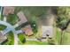Overhead view of the property and the surrounding neighborhood at 536 Kilimanjaro Dr, Kissimmee, FL 34758