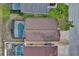 See your future backyard, with a sparkling pool and patio in a private backyard at 551 Majesty Dr, Davenport, FL 33837