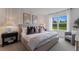 Serene bedroom with neutral tones, plush bedding, and a large window at 5852 Galloping Dr, Apopka, FL 32712