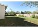 Wide backyard featuring lush green grass and a secure wood fence at 1038 Dennis Ave, Orlando, FL 32807