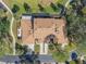 An aerial view reveals a well-maintained roof and a charming neighborhood setting at 193 Heron Bay Cir # 8, Lake Mary, FL 32746