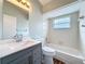 Bathroom with a white vanity and shower at 310 Sunvista Ct, Sanford, FL 32773