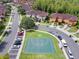 Aerial view of basketball court and parking at 9568 Muse Pl, Orlando, FL 32829