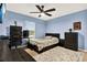 Modern bedroom with a workstation and light blue walls at 105 Norris Pl, Casselberry, FL 32707