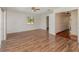 Bedroom featuring wood floors, a ceiling fan, a window, and a closet at 184 Dublin Dr, Lake Mary, FL 32746