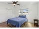 Bedroom with wood floors, ceiling fan and ample natural light at 3632 E Kaley Ave, Orlando, FL 32812