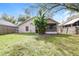 Backyard with a screened patio provides a relaxing outdoor space with lush landscaping at 1019 Royal Oaks Dr, Apopka, FL 32703