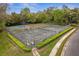 Aerial view of the community tennis and basketball courts, providing residents with recreational facilities at 1581 Monica Joy Cir, Longwood, FL 32779