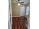 Bedroom with hardwood floors and closet, featuring natural light at 2019 Dixie Belle Dr # 2019O, Orlando, FL 32812