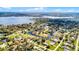 Gorgeous aerial view of waterfront homes with canal access, showcasing a stunning lake panorama at 2431 Westwood Dr, Longwood, FL 32779