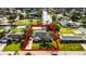 Aerial view of the property highlights the location on a waterfront canal at 2431 Westwood Dr, Longwood, FL 32779