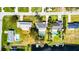 Aerial view showing homes with pools and access to a waterfront at 2431 Westwood Dr, Longwood, FL 32779