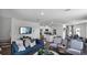 Open living space boasts a sleek kitchen, dining area, and comfy lounge with a TV at 2660 Gouda Dr, Apopka, FL 32703
