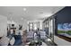 Spacious open-concept living area with modern kitchen, dining, and comfortable seating at 2660 Gouda Dr, Apopka, FL 32703