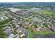 Neighborhood aerial shot showcasing homes with lush landscaping, community ponds, and nearby amenities at 3180 Pawleys N Loop, St Cloud, FL 34769