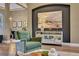 Stylish living room with accent wall, modern decor, and comfortable seating at 3214 Regal Crest Dr, Longwood, FL 32779