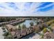 Beautiful aerial view of community, showcasing lakeside condos and lush greenery at 5766 Lesabre Dr, Kissimmee, FL 34746