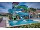 Thrilling waterslide plunges into a refreshing pool for endless fun and excitement at 5766 Lesabre Dr, Kissimmee, FL 34746