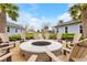 A relaxing fire pit area with outdoor seating in a beautifully landscaped community at 7517 Laureate Blvd # 4206, Orlando, FL 32827
