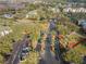 Aerial view of a gated community with lush landscaping and a serene lake view at 8929 Legacy Ct # 106, Kissimmee, FL 34747