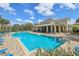 Resort-style community pool with inviting blue water, ample seating, and a spacious clubhouse under a sunny sky at 11507 Center Lake Dr, Windermere, FL 34786