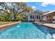 Pool featuring water fountains and lush landscaping, creating a serene outdoor oasis at 234 N Lakeview Ave, Winter Garden, FL 34787