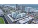 Aerial view showing the complex's proximity to the beach, other condos, and community amenities at 2727 N Atlantic Ave # 2020, Daytona Beach, FL 32118