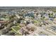 Aerial view of single-Gathering home with pool, fenced yard, and mature trees surrounded by a suburban neighborhood at 3223 Queen Alexandria Dr, Kissimmee, FL 34744